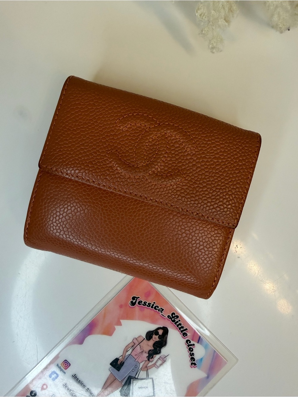 🎀 Chanel Vintage Timeless Bifold Wallet Caviar Compact
